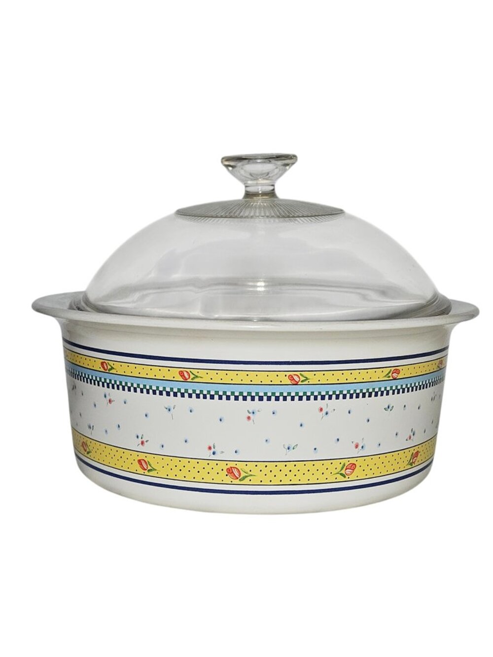 Vintage Corning Ware Casserole Dish with Lid Classic Elegance Pattern C125B